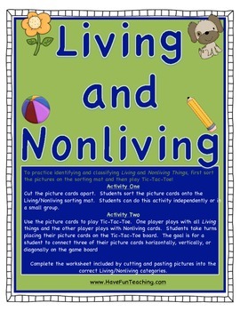 grade nonliving things for worksheets living 3 science and Living by Non Things Activity and Have Living Fun Teaching