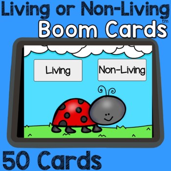 Preview of Living and Non-Living Things - Boom Cards
