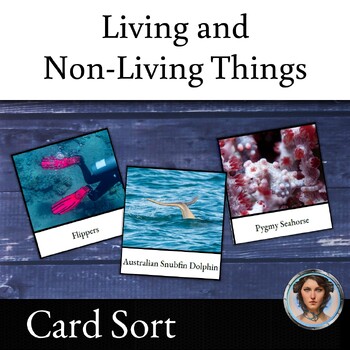 Preview of Living and Non-Living Things Card Sort Activity - Great Barrier Reef Australia