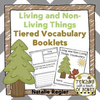 Preview of Living and Non Living Things Worksheets - Differentiated Vocabulary Activities