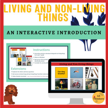 Preview of Living and Non-living things - Editable PowerPoint