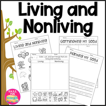 Preview of Living and Nonliving - Germinating Seeds - Freebie