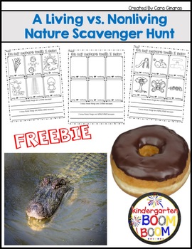 Preview of Living and Nonliving - K/1 Scavenger Hunt