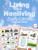 Living and Nonliving - Large and Small Sort Cards