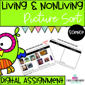 Preview of Living and Nonliving Picture Sort for GOOGLE Slides