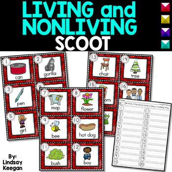 Preview of Living and Nonliving SCOOT -  Write the Room Activity