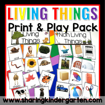 Preview of Living and Nonliving Things Living Science Unit | Kindergarten and First Grade