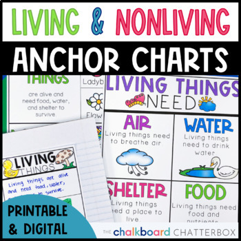 Living And Nonliving Things Anchor Charts By Chalkboard Chatterbox   Original 4414886 1 