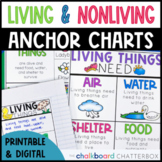 Living and Nonliving Things Anchor Charts | Kindergarten a