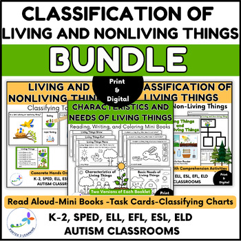 Preview of Living and Nonliving Things - Characteristics Of Living Things Bundle