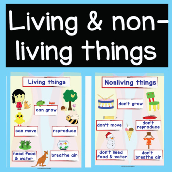 Preview of Living and Nonliving Things | No Prep Printable Pack for Kindergarten