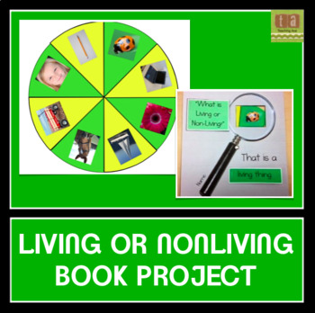 Preview of Living and Nonliving Things Self-Correcting Book with Wheel and Flaps!