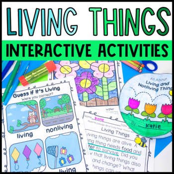 Preview of Living and Nonliving Things Worksheets | Kindergarten and First Grade