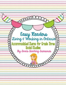 Preview of Living and Working in Ontario Easy Readers & Activities for IEP/ELL students