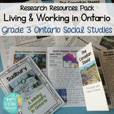 Living and Working in Ontario Research Resources- Grade 3 