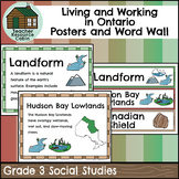 Living and Working in Ontario Word Wall and Posters (Grade