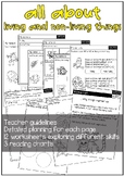 Living and non-living things preschool kindergarten worksheets
