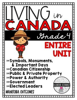 Preview of Living in Canada {Grade 4 Manitoba Outcomes}