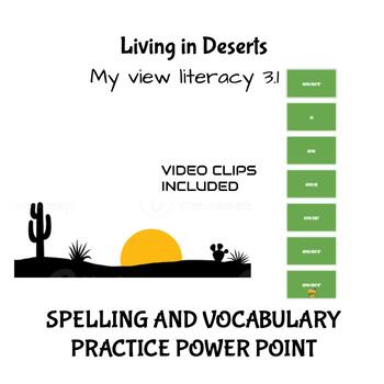 Preview of Living in the Desert Spelling and Vocabulary Practice