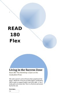 Preview of Living in the Success Zone - Read 180 rBook  (Workshop 1) English 1 Supplement