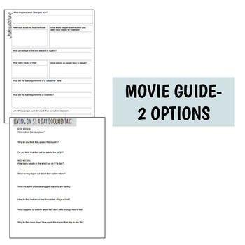 Living on One Dollar, MOVIE GUIDE & Project by the small but mighty teacher