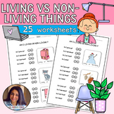 Living and Non-Living Things: Fun {Worksheets} for {PreK-2
