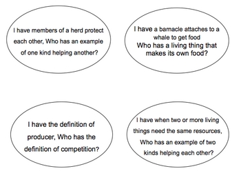 Preview of Living thing interaction food web, food chain resource bundle