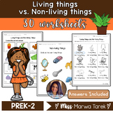 Living vs Non-living  {Worksheets} - Ms Marwa Tarek