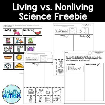 Living vs. Nonliving Science Freebie