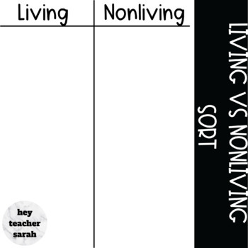 Preview of Living vs. Nonliving Sort - Living vs. Nonliving Items Sorting Mat