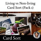Living vs Nonliving Things - Card Sort Activity with Worksheet