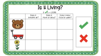 Preview of Living vs. Nonliving Things Part 1 Seesaw Slides
