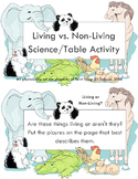 Living/Non-Living Science Center or Table Activity