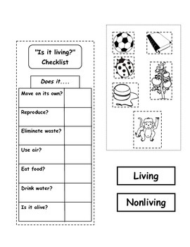Preview of Living/Nonliving  and Basic Needs Lapbook