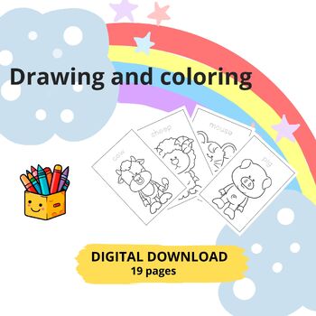 Preview of Livre de coloriage animalier parfait pour les enfants/tout-petits