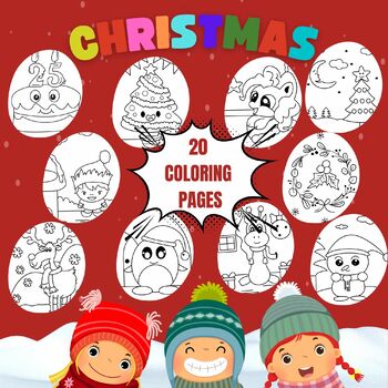 Livre de coloriage de Noël I feuilles de coloriage de Noël enfants