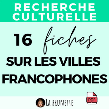 Preview of Livret de Recherches Culturelles - Les Villes Francophones - Booklet
