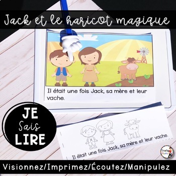 Preview of Livret de lecture AUDIO - Jack et le Haricot magique (couleur/noir et blanc)