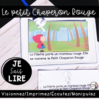 Preview of Livret de lecture AUDIO - Le Petit Chaperon Rouge (couleur/noir et blanc)