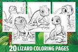 Lizard Coloring Pages For Kids, School And Home Activities