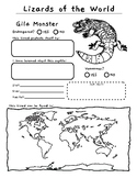 Lizards Around the World Science Activity Printable Pack
