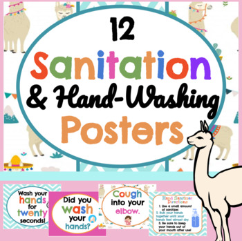 Preview of Llama / Alpaca *Sanitation and Hand-washing Posters* (12 total)