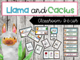 Llama & Cactus EDITABLE Classroom Decor Kit