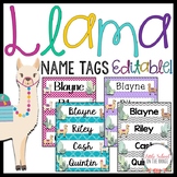 Llama Classoom Decor: Name Tags