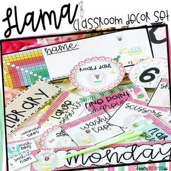 Llama Classroom Decor by Fancy Free in 4th -Layla Henry | TpT