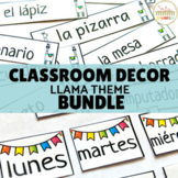 Llama Classroom Decor Bundle for Spanish Class