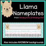 Llama Classroom Decor Desk Name tags