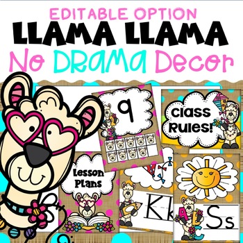 Llama Classroom Theme Decor Bundle by The Joyful Journey | TpT