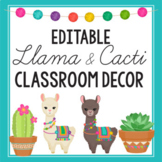 Llama Cactus Classroom Class Decor Bundle Classroom Librar