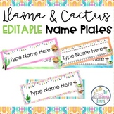 Llama Classroom Decor EDITABLE Name Plates
